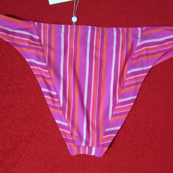 Trina Turk Swim Bottoms Hipster Pink Stripes Bathing Suit - Picture 6 of 6